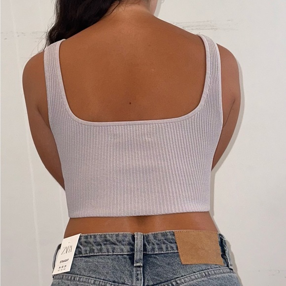 Aritzia Sculpt Knit Square Neck Crop Tank - Picture 3 of 3